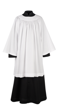 Plain Full-Sleeve Surplice w/ Round Yoke