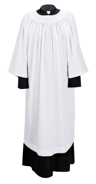 Plain Three Quarter Sleeve Surplice w/ Round Yoke