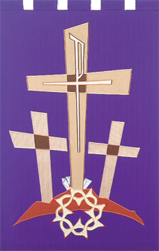 Crucifixion Lent Church Banner