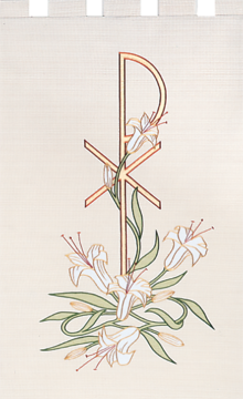 Chi Rho Easter Church Banner