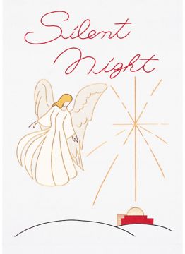 Silent Night Christmas Church Banner - 1838L