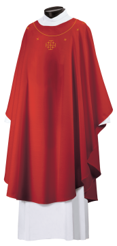 The Lord Will Provide - Red Chasuble (New Collection)