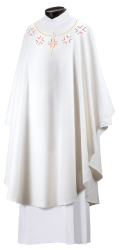 The Lord Will Provide - White Chasuble (New Collection)