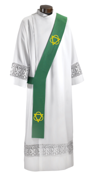 Time of the Church Green Deacon Stole – DS10