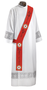 A Mighty Fortress Deacon Stole - Red (4240L)