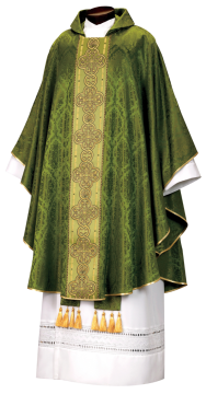 Green Gothic-Style Chasuble - Esquiline Series (ESQG5)