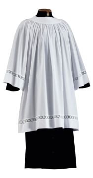 Broadcloth Children's Surplice w/ Lace Trim - Loose Fit (24)