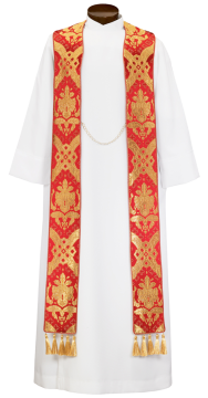 Chapel Brocade Collection Overlay Stole - Gold Accents (RG48C)