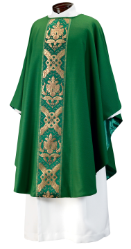 Custom Gothic Chasuble - Single Ophrey Panel (Chapel Brocade)