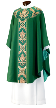 Custom Gothic Chasuble - Round Yoke (Chapel Brocade)