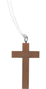 Rosewood Cross w/ Braided Cord
