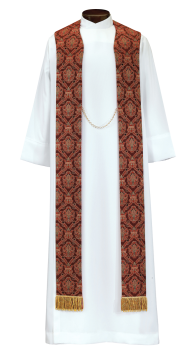 SOLBOS SOLOMON BROCADE OVERLAY STOLE