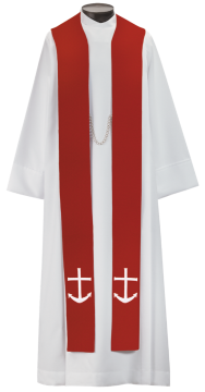 Red Overlay Pentecost Stole (ST835)