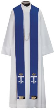 Castle Craft Series 326/549 Blue Advent Overlay Stole (ST887)