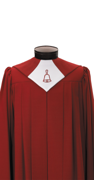 V FRONT STOLE WITH CONTRASTING INSET FRONT