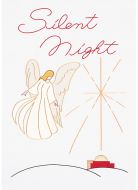 Silent Night Christmas Church Banner - 1838L