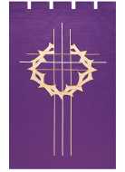Lamb of God Lent Church Banner - Purple (6007J)