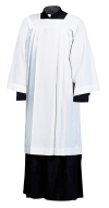 Pleated Full-Sleeve Surplice w/ Square Yoke