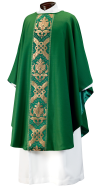 Custom Gothic Chasuble - Single Ophrey Panel (Chapel Brocade)