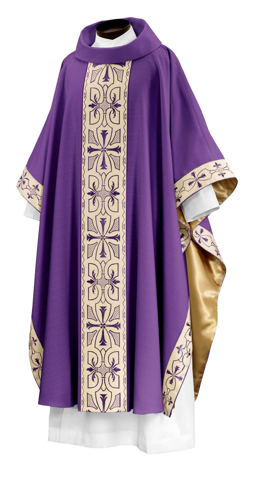 OL282M MONASTIC CHASUBLE - PURPLE