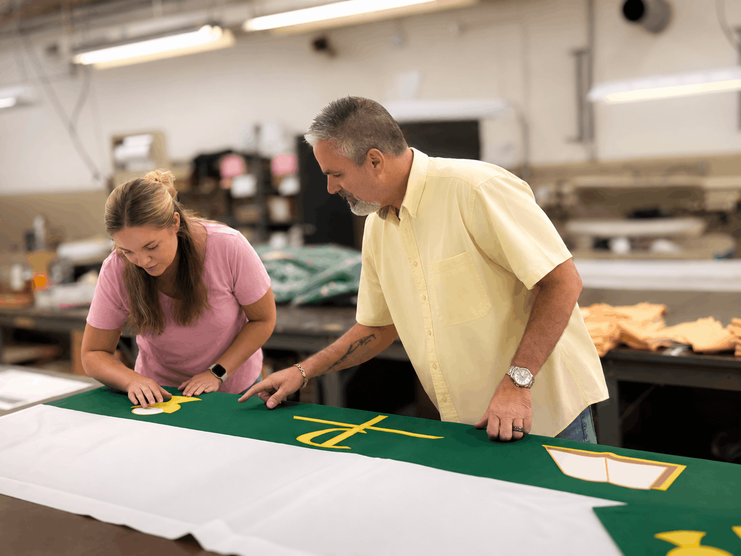 Gaspard artisans handcrafting a vestment